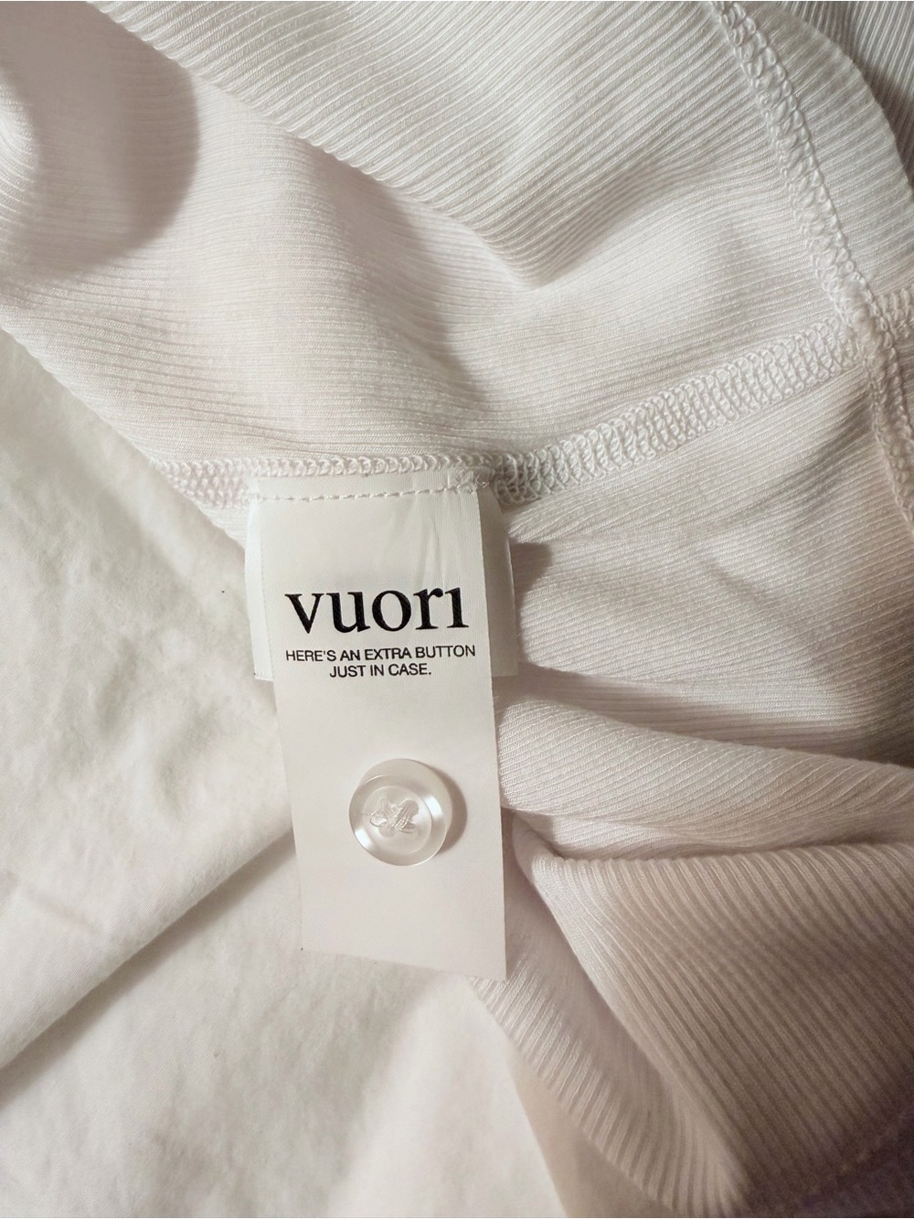 Vuori White Button-Front Rib Tank - Picture 2 of 4